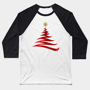 Red Christmas Tree Baseball T-Shirt